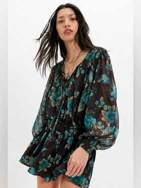 free people wild one embroidered peasant dress Wildflower Embroidered Mini Dress